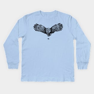 Owl Strike Kids Long Sleeve T-Shirt